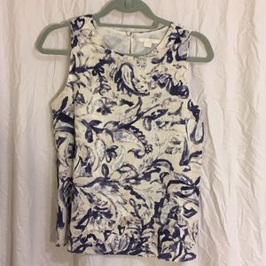 Cream and Purple Paisley Blouse